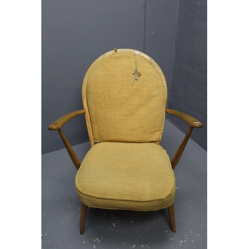 578 - Ercol 305 Blonde Windsor Elm and Beech Tub Chair with Cushions