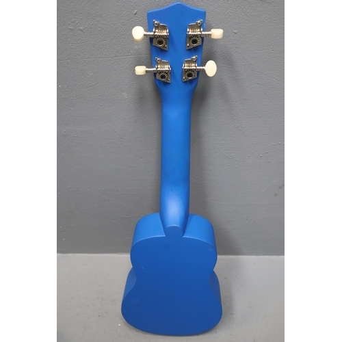 554 - Coban Guitars Blue Ukulele Complete in Coban Carry Case