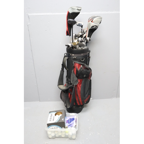 445 - Set of 18 Slazenger Golf Clubs, Bag and Golf Balls