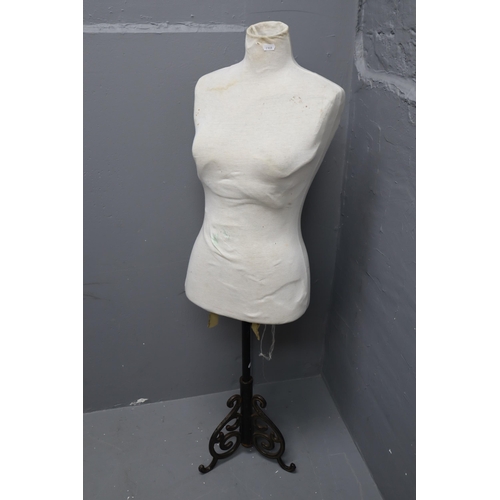 586 - A Vintage Cast Iron Base Mannequin Torso, Approx 50