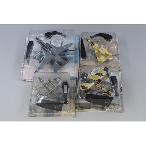 451 - Four Collectable RAF Model Planes to Include Dassault Mirage 2000C - EC 2/5 'Ile de France' - French... 