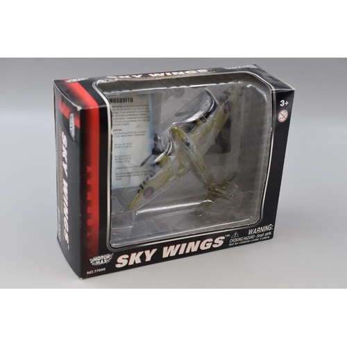 452 - Three Collectable RAF Model Planes to Include Motor Max Sky Wings NO.77000 Spitfire, Fokker Dr.1 - 1... 