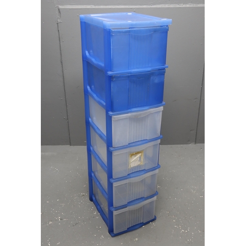 590 - Six Drawer Plastic Storage Unit 49