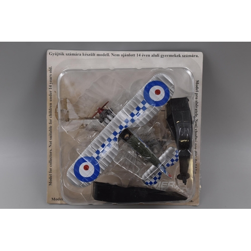 455 - Four Collectable RAF Model Planes to Include Bristol Bulldog - No 19 Squadron RAF 1931, Hawker Hurri... 