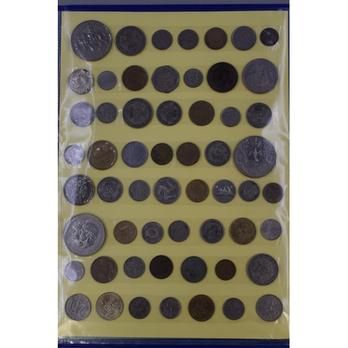 176 - A Folder Containing Approx 200 UK and Worldwide Coins