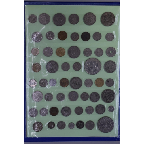 176 - A Folder Containing Approx 200 UK and Worldwide Coins