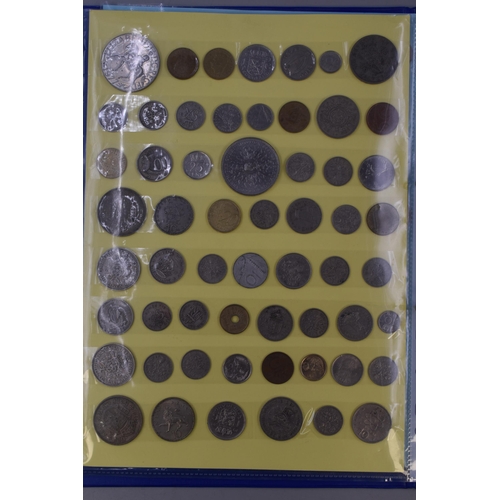 176 - A Folder Containing Approx 200 UK and Worldwide Coins