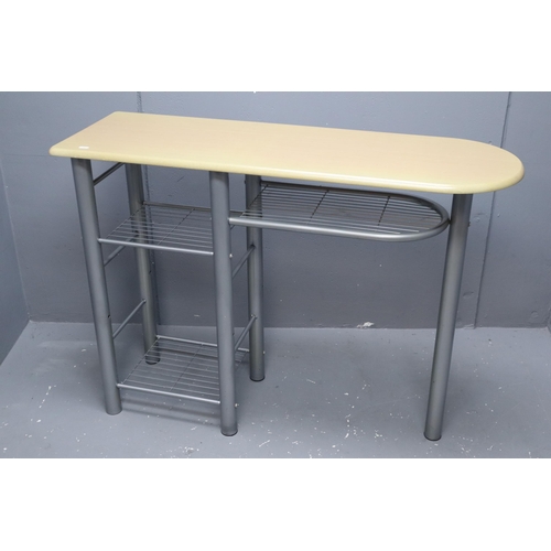 562 - Metal Framed Breakfast Bar Table with Undershelf Storage approx 47