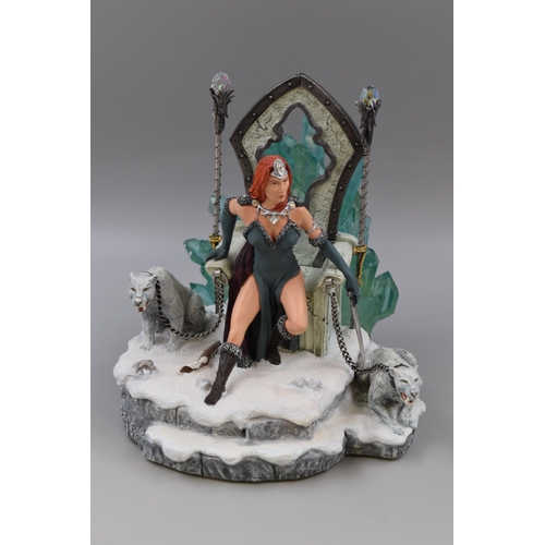 183 - Large Boxed Tudor Mint Spellbound Limited Edition 1594/3500 Nivalis The Queen of Winter Statue compl... 