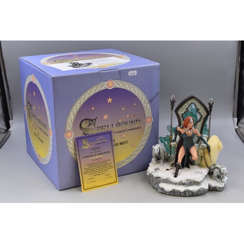 183 - Large Boxed Tudor Mint Spellbound Limited Edition 1594/3500 Nivalis The Queen of Winter Statue compl... 