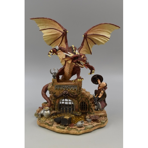 184 - Large Boxed Collectable Spellbound Limited Edition 990/3500 The Tudor Mint Antrum The Dragon Lair St... 