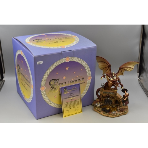 184 - Large Boxed Collectable Spellbound Limited Edition 990/3500 The Tudor Mint Antrum The Dragon Lair St... 