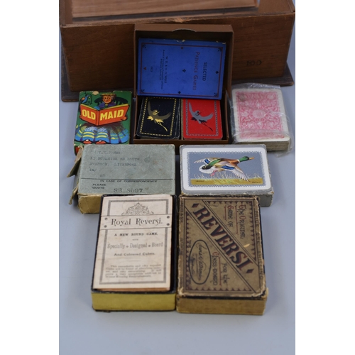 473 - A Selection of Vintage A Selection of Vintage Tabletop Games To Include Sets of Cards (Some Sealed),... 