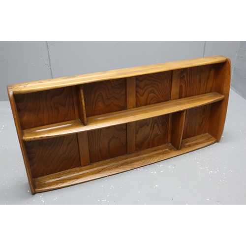 479 - Ercol Blonde Elm Wall Hanging Plate Rack (42