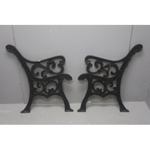 644 - A Pair of Vintage Cast Iron Bench Ends