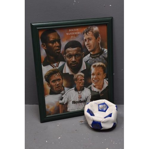 932 - Two Bolton Wanderers Items to include Signed Bolton Wanderers Football Club Football and a Framed an... 