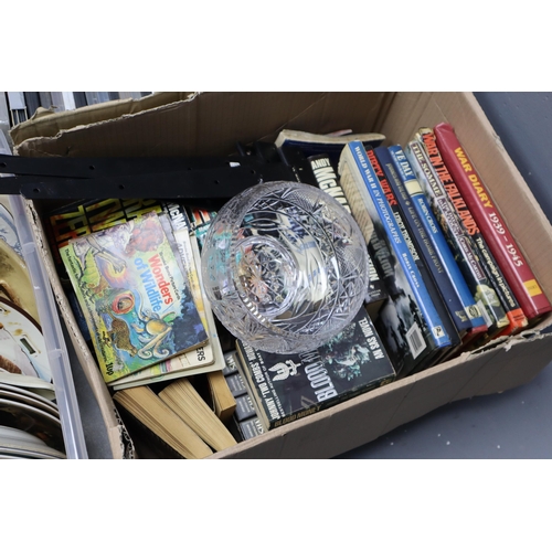 973 - Mixed Lot to include SAS Books, Box of Bulbs, DVD's ,A Selection of Glassware Candlesticks, Tealight... 