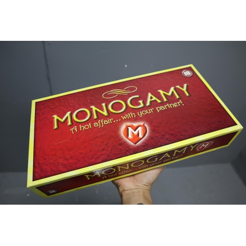 952 - Mixed Lot Of Board Games To Include, Monogamy ( ADULTS ONLY ) As New, Unused Wedding Gift, Trivial P... 