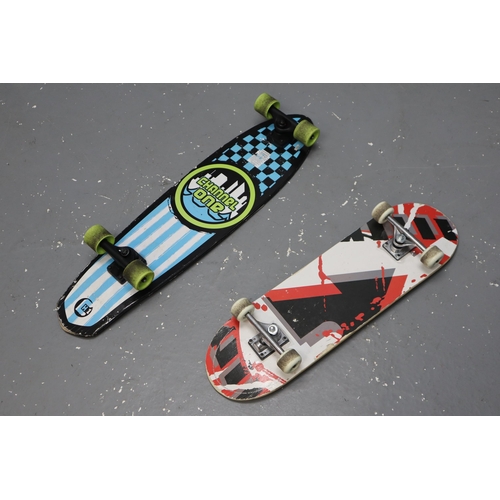 944 - Channel One Long Board and Airwalk Skateboard