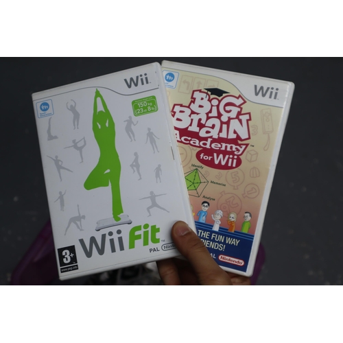 948 - Nintendo Wii Console and Games Including Just Dance, WiiPlay and More (Powers On When Tested)