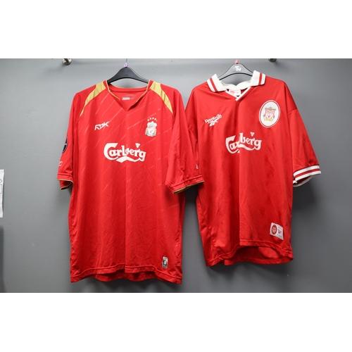 531B - A Selection of Football/Cricket Shirts (XXL) And Liverpool Scarf To Include Liverpool 05/06 European... 