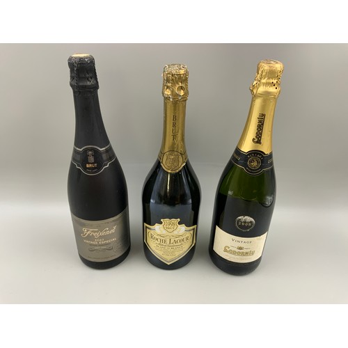 904 - Three 75cl Sealed Bottles including Roche Labour 1998, Cordorniu 2008, and Freixenet 2007