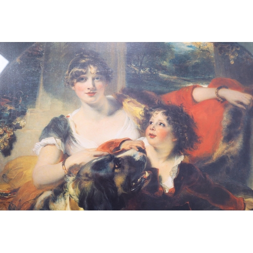 340 - Sir Thomas Lawrence Print entitled Mrs Maguire and Her Son in Gilt Frame Mount (28