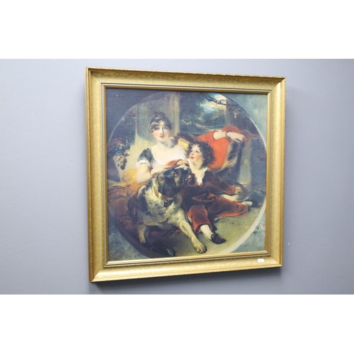 340 - Sir Thomas Lawrence Print entitled Mrs Maguire and Her Son in Gilt Frame Mount (28