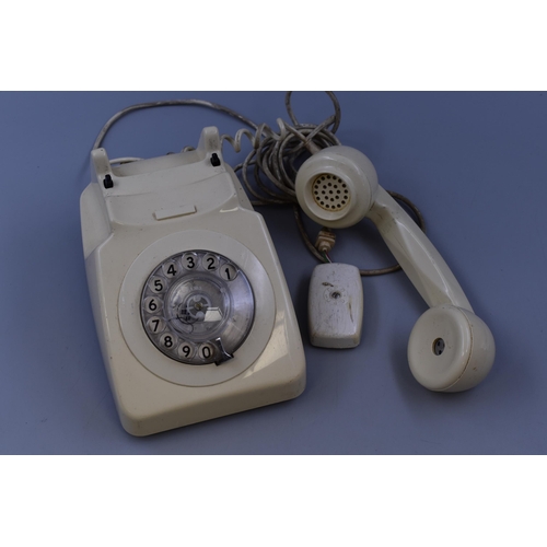 466 - Vintage Rotary Dial Telephone in Cream