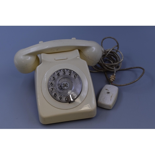 466 - Vintage Rotary Dial Telephone in Cream