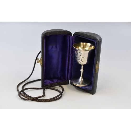 5 - Vintage Travelling Communion Cup in Case