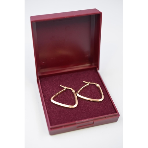 7 - Pair of 14ct Gold Earrings Complete with Presentation Case