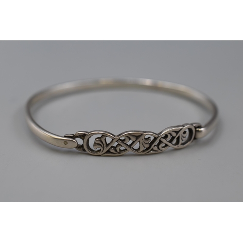 22 - Hallmarked Silver Celtic Design Bangle