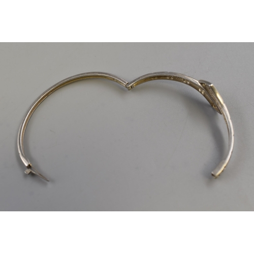 25 - Silver 925 Greek Key Design Bangle