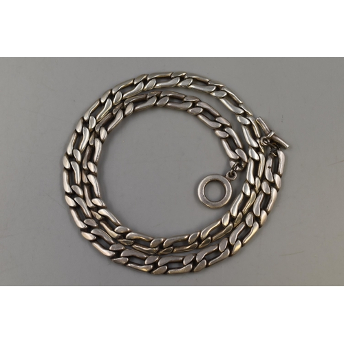 84 - Silver Curb Link Chain Necklace 16