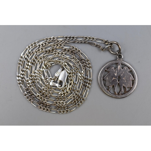 89 - Silver 925 Chain with Gemini Pendant