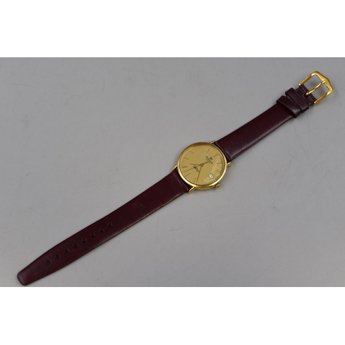 116 - Raymond Weil Geneve Gold Plated Gents Watch with Leather Strap (Working)