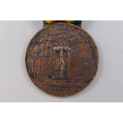 328 - A WWI Italy Victory Medal, With Ribbon