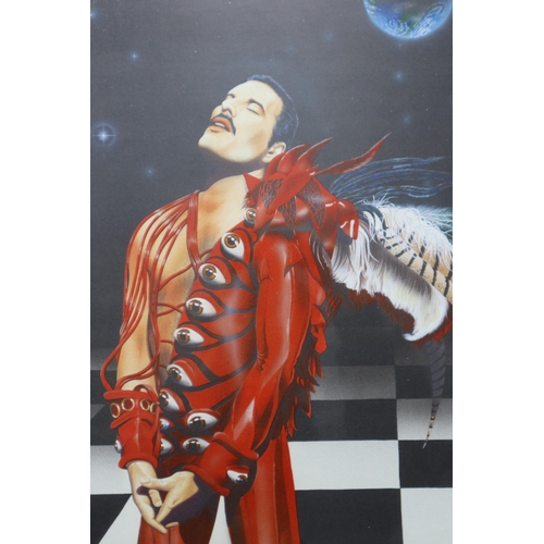 431 - Limited Edition Freddie Mercury Print Titled ' Freddies Heaven' Hand Signed in Pencil By The Artist ... 