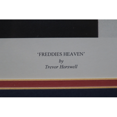 431 - Limited Edition Freddie Mercury Print Titled ' Freddies Heaven' Hand Signed in Pencil By The Artist ... 