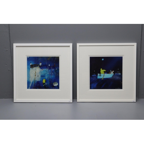 437 - Two Gerry Plumb Art Prints in Matching Framed and Glazed Mounts (54cm x 54cm)