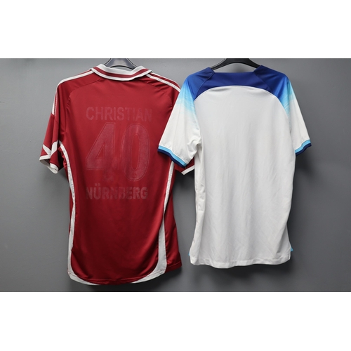 546 - Four Intentional Football T-Shirts to Include England, Sweden, FC Nurnburg and Wisla Krakow (Various... 