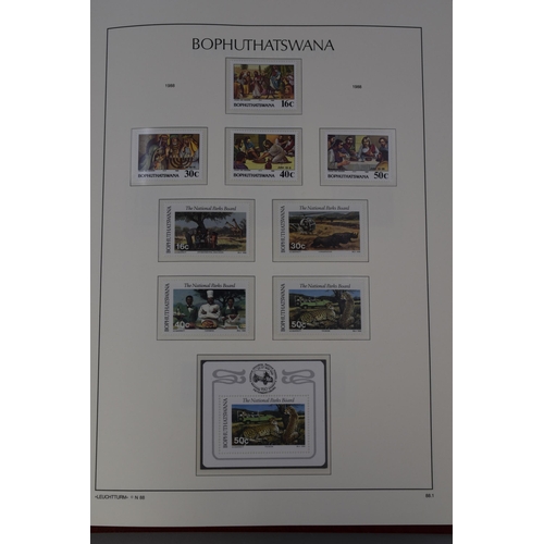 551 - A boxed album of two mounted complete sets of stamps from CISKEI and Bophuthatswana/Botswana in pris... 