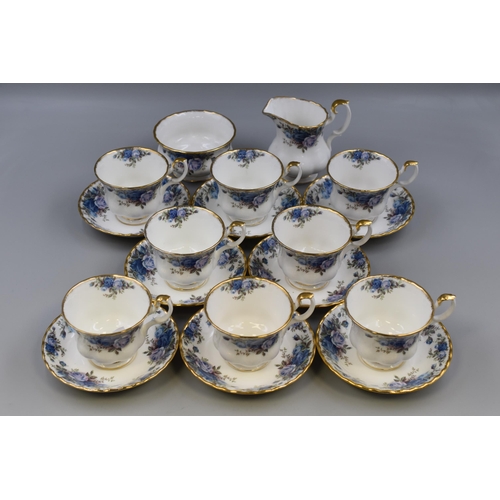 452 - Eighteen Piece Set of 'Moonlight Rose' Royal Albert Tea Set (Minor Scratches)