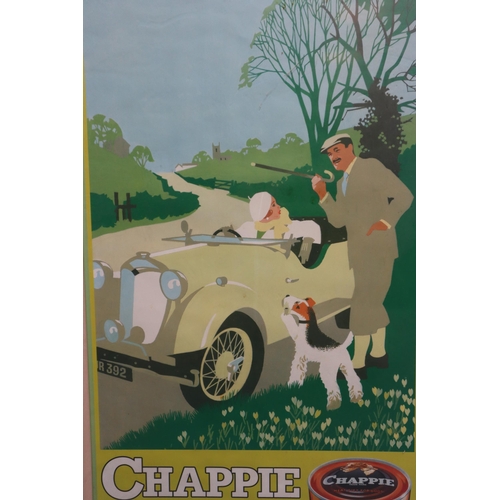 463 - Set of 4 1930s Style Framed and Glazed Advertising Prints for Chappie Dog Food (67cm x 44cm)