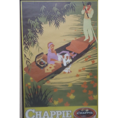 463 - Set of 4 1930s Style Framed and Glazed Advertising Prints for Chappie Dog Food (67cm x 44cm)