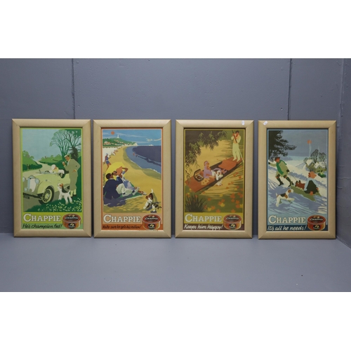 463 - Set of 4 1930s Style Framed and Glazed Advertising Prints for Chappie Dog Food (67cm x 44cm)