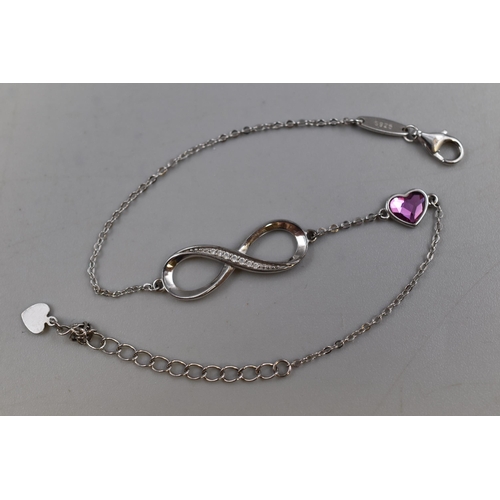 468 - Silver 925 Louisa Secret Styles With Mystery Infinity Necklace