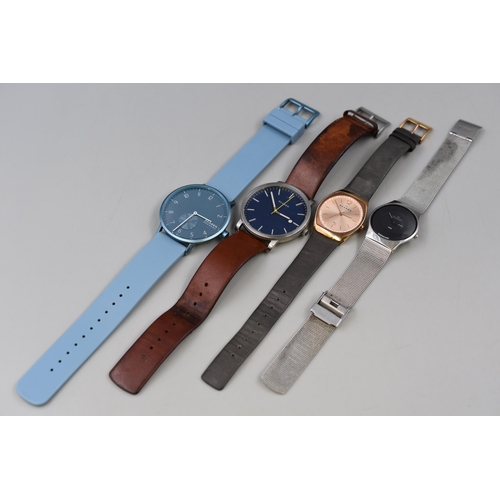 151 - Two Men's and Two Ladies Skagen Watches (Three Working and One A/F)