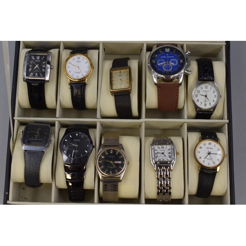 152 - New Ten Quartz Watches Complete in New Box (Working)